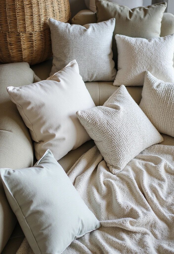 Accent pillows for comfortable interiors