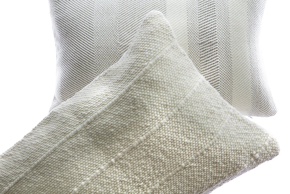 Ivory Woven Square Throw Pillow - Image 2