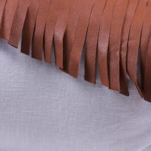 Leather Fringe Decorative Pillow
