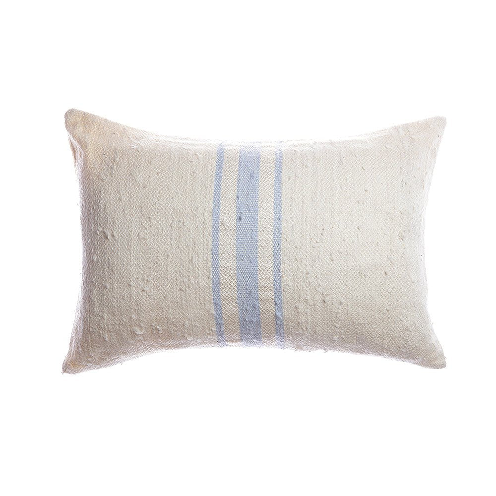 Central Stripe Raw Silk Pillow