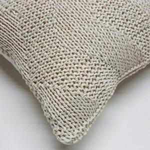 Natural Cotton Chevron Accent Pillow