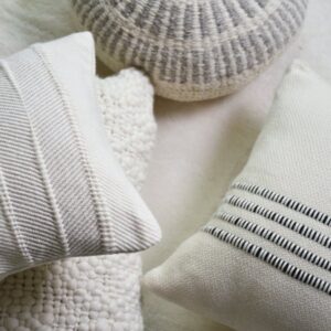 Natural Striped Decorative Pillow