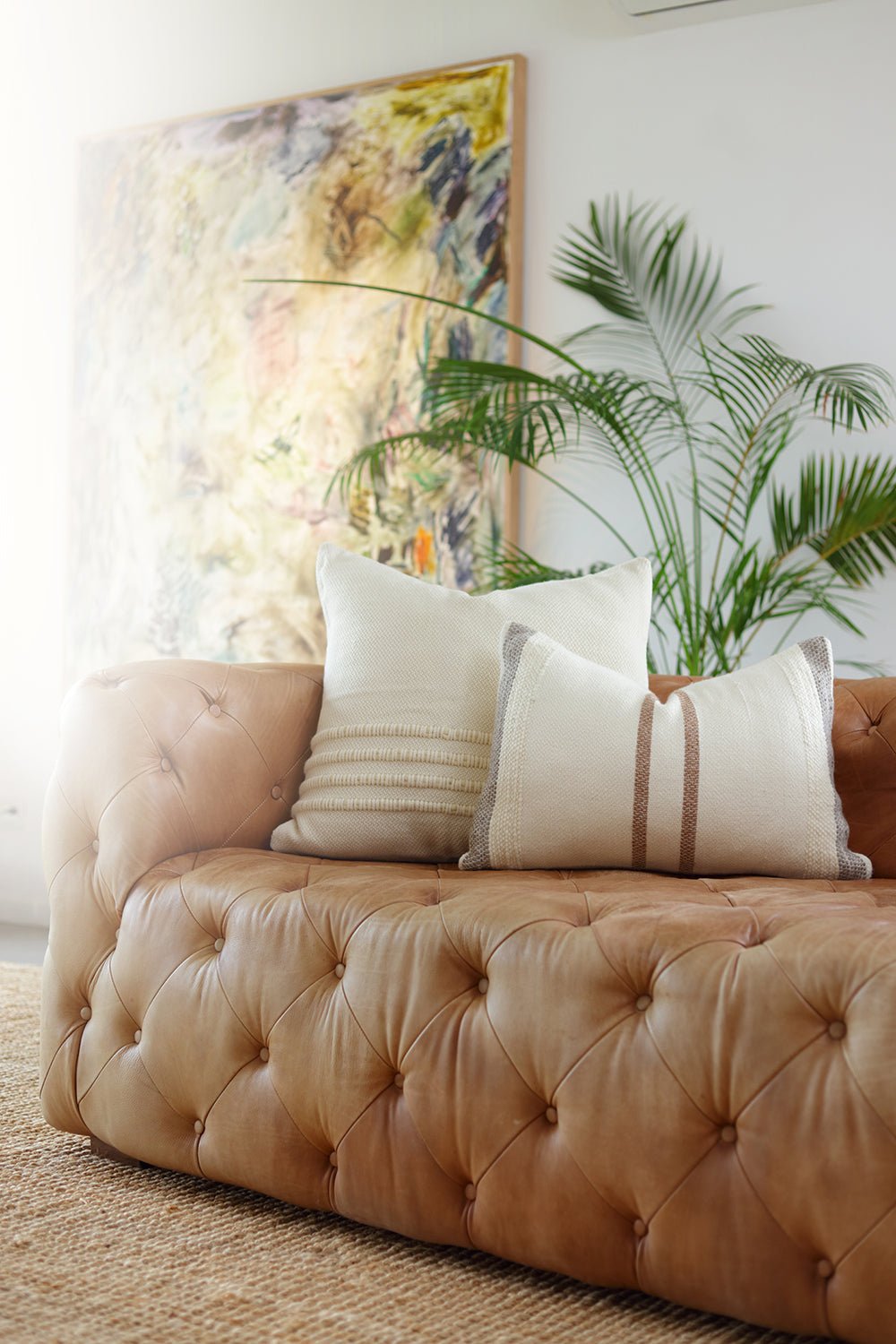 Ivory Handwoven Accent Pillow - Image 5