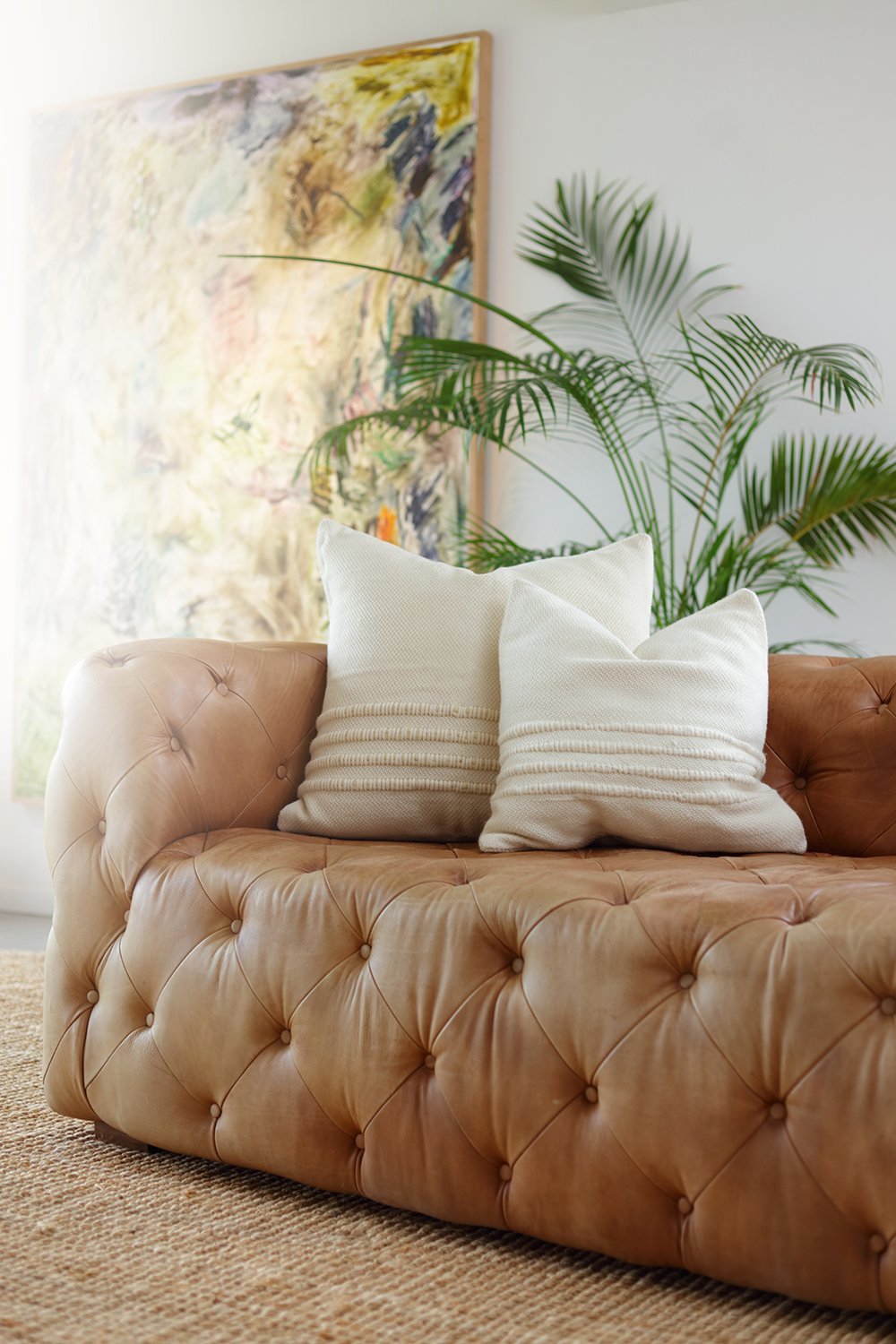 Ivory Handwoven Accent Pillow