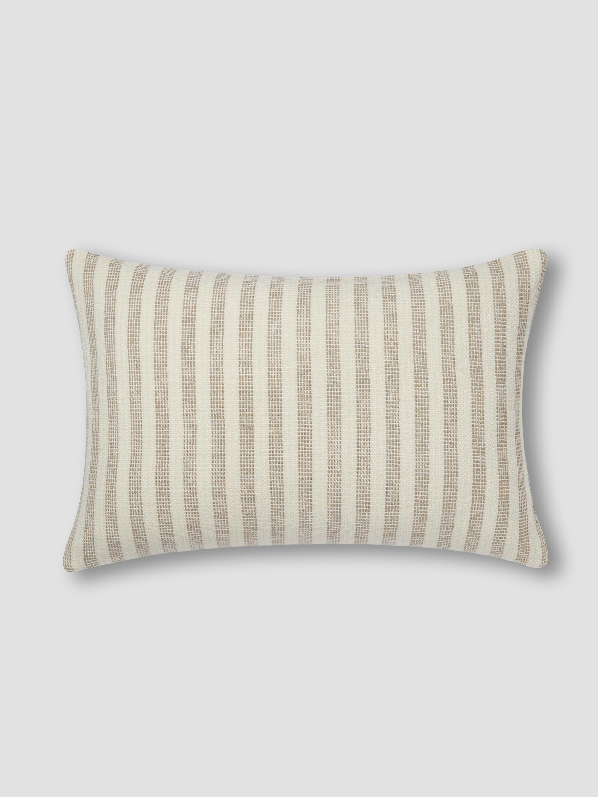 Oatmeal Striped Wool Cushion Cover - Square or Rectangle - Image 2