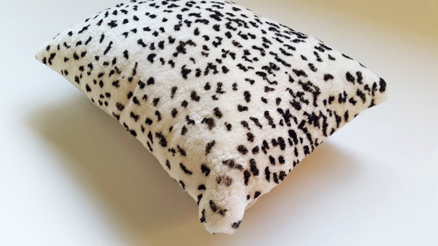 Leopard Shearling Lumbar Pillow