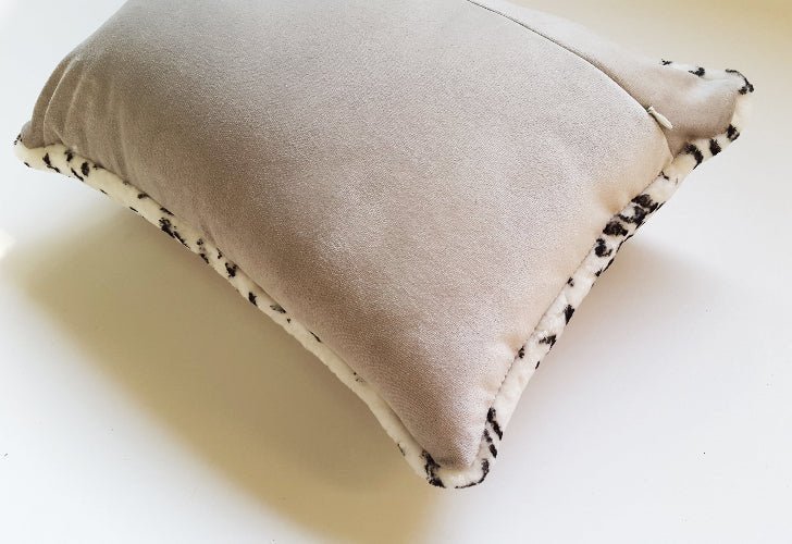 Leopard Shearling Lumbar Pillow - Image 3