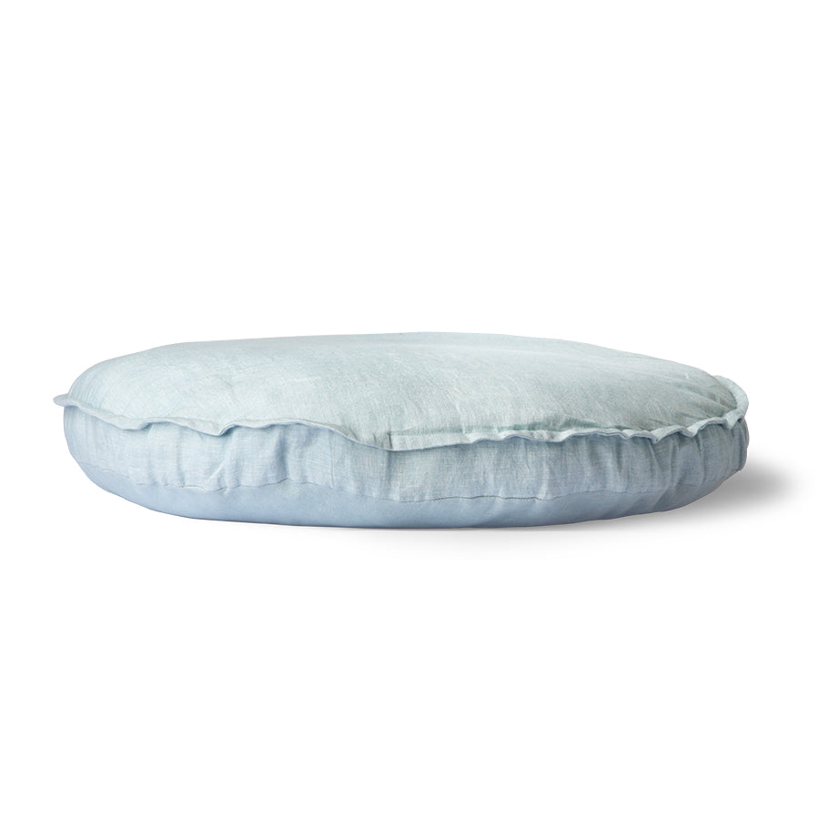 Linen seat / floor cushion - blue - Image 2