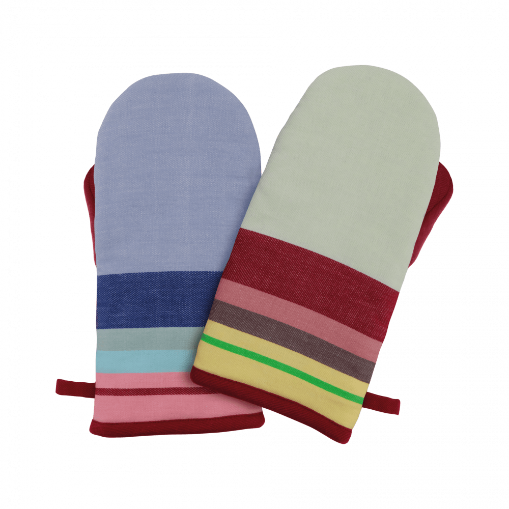 Oven mitts Maroon (set of 2)