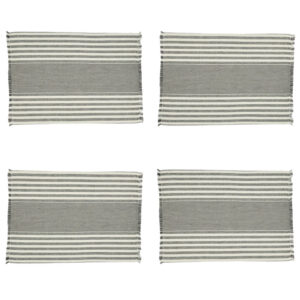 Black & White Striped Placemat (set of 4)