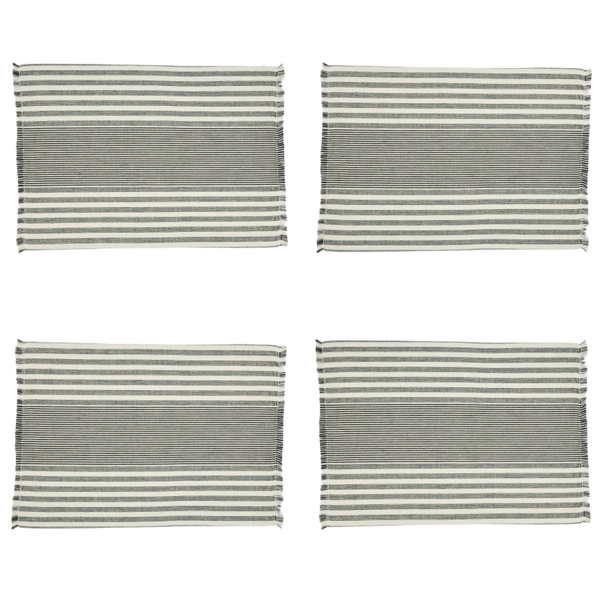 Black & White Striped Placemat (set of 4)
